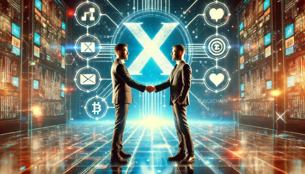 protect X with blockchain